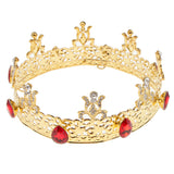 Maxbell Baroque Style Bridal Princess Crystal Tiara Wedding Crown Headband Golden D
