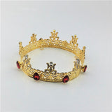 Maxbell Baroque Style Bridal Princess Crystal Tiara Wedding Crown Headband Golden D