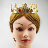Maxbell Baroque Style Bridal Princess Crystal Tiara Wedding Crown Headband Golden D