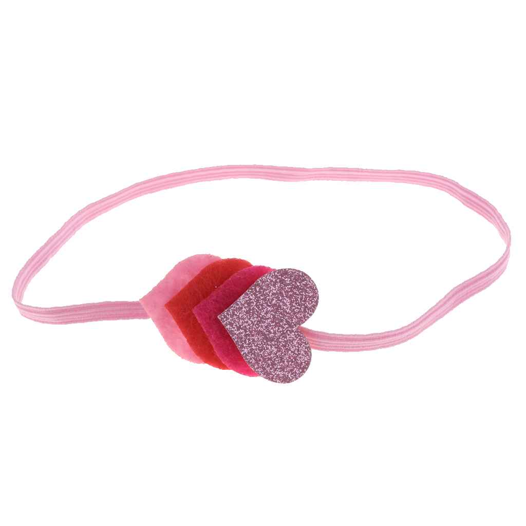 Maxbell Baby Girl Heart Shaped Headband Toddler Hairband Hair Accessory Multi-color