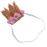 Maxbell Baby Flower Crown Headband Tiaras Birthday Party Hair Accessory Light Pink