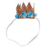 Maxbell Baby Flower Crown Headband Tiaras Birthday Party Hair Accessory Sky Blue