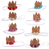 Maxbell Baby Flower Crown Headband Tiaras Birthday Party Hair Accessory White