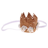 Maxbell Baby Flower Crown Headband Tiaras Birthday Party Hair Accessory White