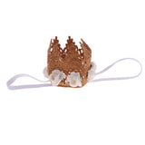 Maxbell Baby Flower Crown Headband Tiaras Birthday Party Hair Accessory White