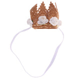 Maxbell Baby Flower Crown Headband Tiaras Birthday Party Hair Accessory White