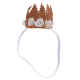 Maxbell Baby Flower Crown Headband Tiaras Birthday Party Hair Accessory White