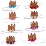 Maxbell Baby Flower Crown Headband Tiaras Birthday Party Hair Accessory White