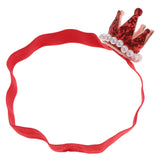 Maxbell Crystal Baby Crown Headband Pearl Tiara Birthday Decor Photo Prop Red