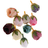 Maxbell Silk Flower Head Buds DIY Craft Wedding Headband Clip Decor  Multi-color