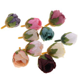Maxbell Silk Flower Head Buds DIY Craft Wedding Headband Clip Decor  Multi-color