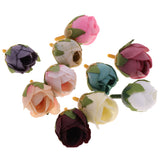 Maxbell Silk Flower Head Buds DIY Craft Wedding Headband Clip Decor  Multi-color