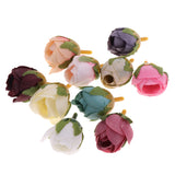 Maxbell Silk Flower Head Buds DIY Craft Wedding Headband Clip Decor  Multi-color