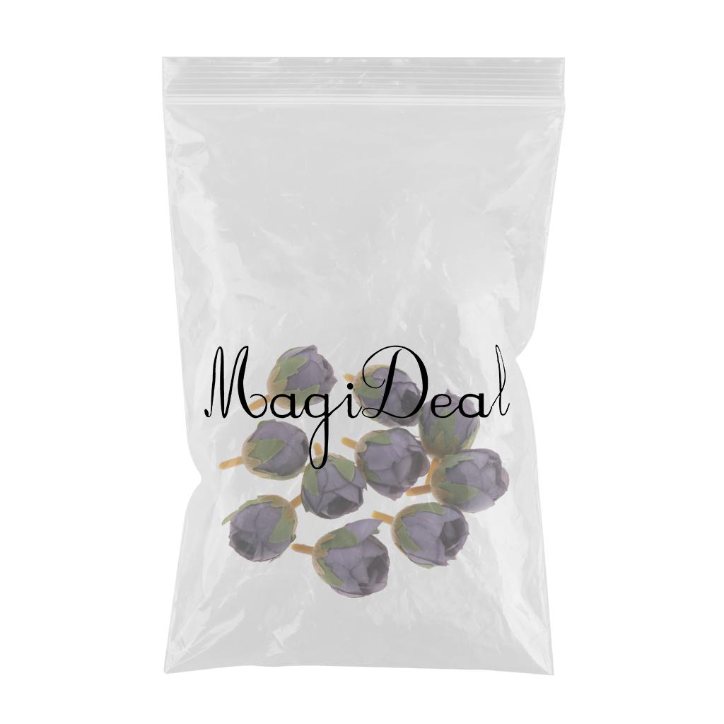 Maxbell Silk Flower Head Buds DIY Craft Wedding Headband Clip Decor  Peacock Blue
