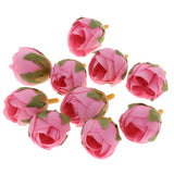 Maxbell Silk Flower Head Buds DIY Craft Wedding Headband Clip Decor  Deep Pink