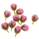 Maxbell Silk Flower Head Buds DIY Craft Wedding Headband Clip Decor  Deep Pink