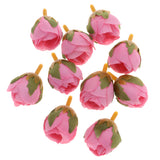 Maxbell Silk Flower Head Buds DIY Craft Wedding Headband Clip Decor  Deep Pink