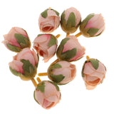 Maxbell Silk Flower Head Buds DIY Craft Wedding Headband Clip Decor  Light Orange