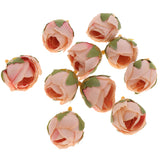 Maxbell Silk Flower Head Buds DIY Craft Wedding Headband Clip Decor  Light Orange