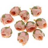 Maxbell Silk Flower Head Buds DIY Craft Wedding Headband Clip Decor  Light Orange