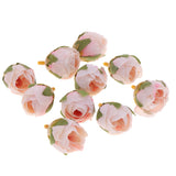 Maxbell Silk Flower Head Buds DIY Craft Wedding Headband Clip Decor  Light Pink