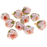 Maxbell Silk Flower Head Buds DIY Craft Wedding Headband Clip Decor  Light Pink