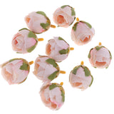 Maxbell Silk Flower Head Buds DIY Craft Wedding Headband Clip Decor  Light Pink