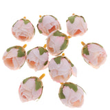 Maxbell Silk Flower Head Buds DIY Craft Wedding Headband Clip Decor  Light Pink