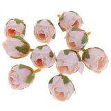 Maxbell Silk Flower Head Buds DIY Craft Wedding Headband Clip Decor  Light Pink