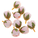 Maxbell Silk Flower Head Buds DIY Craft Wedding Headband Clip Decor  Light Pink