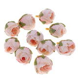 Maxbell Silk Flower Head Buds DIY Craft Wedding Headband Clip Decor  Light Pink