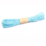 Maxbell 10 Bundles Paper String Cord Twine Rope DIY Craft 10 Meters  Light Blue