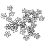 Maxbell 200 Pieces DIY Flower Petal Beads Crafts Jewelry Clothes Decor 18mm White