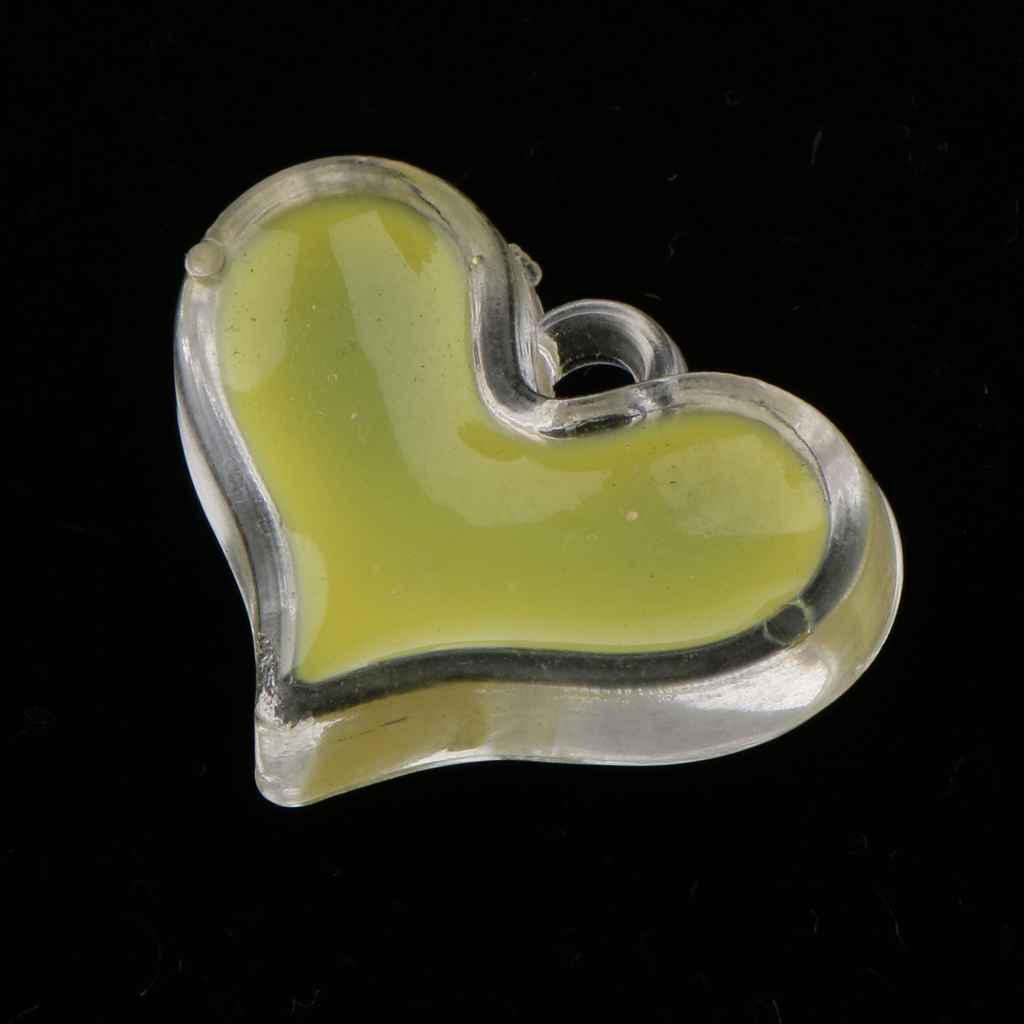 Maxbell Lovely Peach Heart Sign DIY Charm Pendant Decor For Women Girls Yellow