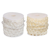 Maxbell 15m Sunflower Pearls Christmas String Beads Wedding Stage Decoration White