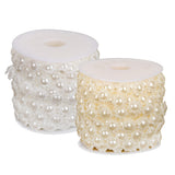 Maxbell 15m Sunflower Pearls Christmas String Beads Wedding Stage Decoration White