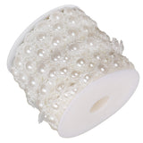 Maxbell 15m Sunflower Pearls Christmas String Beads Wedding Stage Decoration White