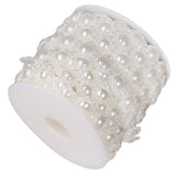 Maxbell 15m Sunflower Pearls Christmas String Beads Wedding Stage Decoration White