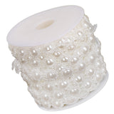 Maxbell 15m Sunflower Pearls Christmas String Beads Wedding Stage Decoration White