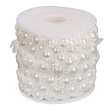 Maxbell 15m Sunflower Pearls Christmas String Beads Wedding Stage Decoration White