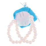 Maxbell Artificial Bridal Wrist Pearls Corsage Hand Flowers Bracelets Azure