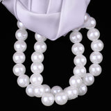 Maxbell Artificial Bridal Wrist Pearls Corsage Hand Flowers Bracelets Light Gray