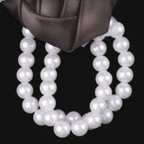 Maxbell Artificial Bridal Wrist Pearls Corsage Hand Flowers Bracelets Dark Grey