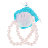 Maxbell Artificial Bridal Wrist Pearls Corsage Hand Flowers Bracelets Lake Blue