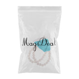 Maxbell Artificial Bridal Wrist Pearls Corsage Hand Flowers Bracelets Lake Blue