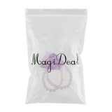 Maxbell Artificial Bridal Wrist Pearls Corsage Hand Flowers Bracelets Lilac