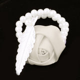 Maxbell Artificial Bridal Wrist Pearls Corsage Hand Flowers Bracelets Milk White