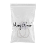 Maxbell Artificial Bridal Wrist Pearls Corsage Hand Flowers Bracelets White