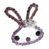 Maxbell Lovely Crystal Rabbit Hair Crown Tiara Headband Girls Birthday Gift Purple