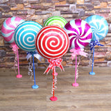 Maxbell Windmill Foil Balloon Kit Stick Stand Base Pole Wedding Party Decor Red